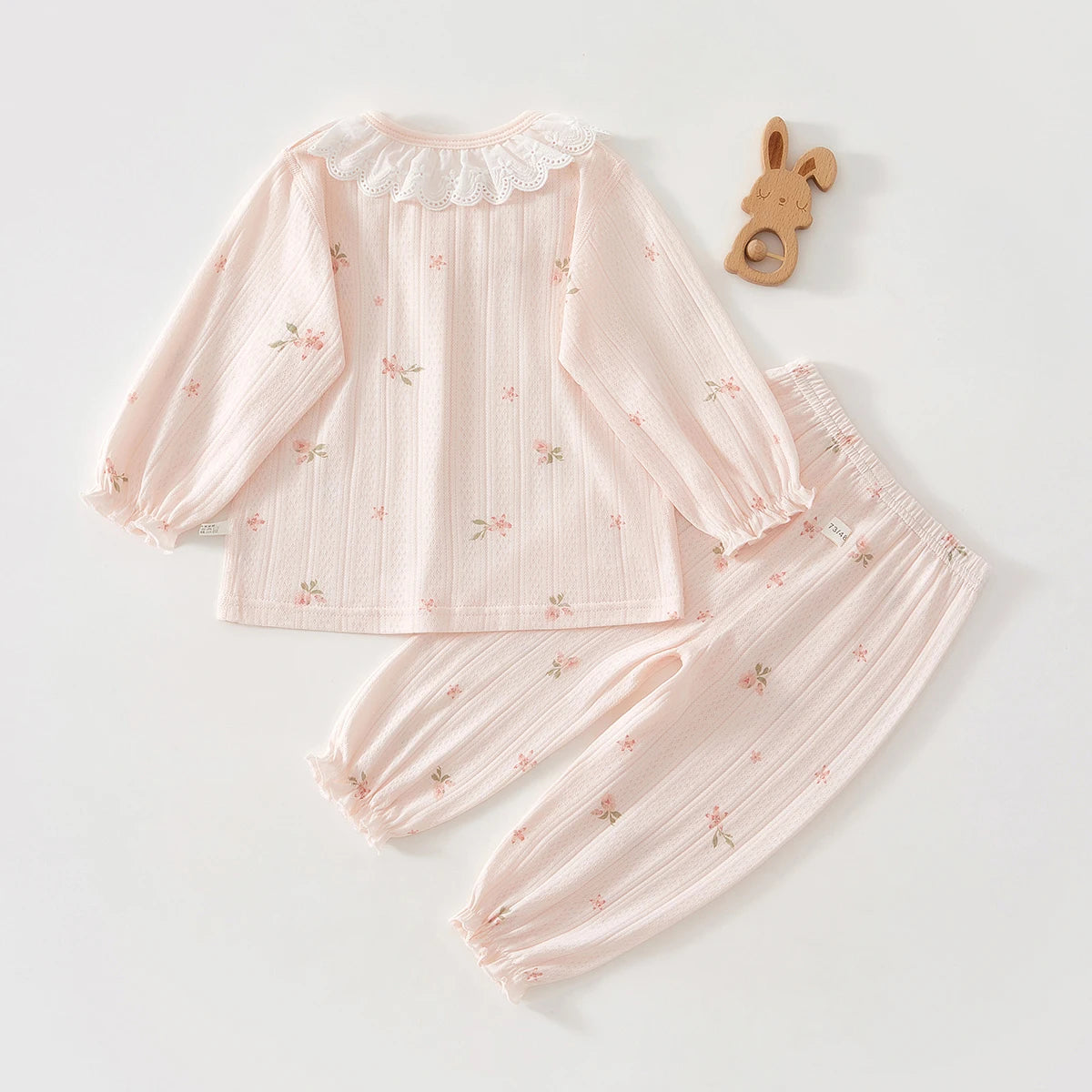 Baby Clothes Summer Outfit for Girls, Class A, 6-12 Months, Infant Air-Conditioning Clothing, Two-Piece Set, Summer Thin Style, Fiber 80