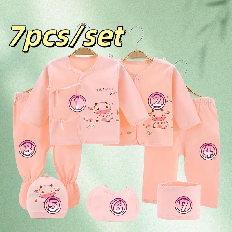 0-3 Months Infant Clothing Set Cotton Newborn Boys Baby for Girls Print Girl Suits