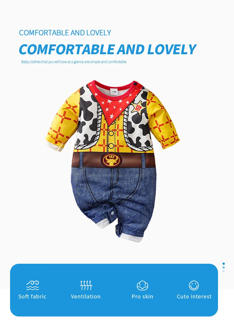 0-24 months newborns Baby Clothes One-Piece Cartoon Anime Long sleeves Trousers Banquet Spring Autumn Fashion neonatal clothing