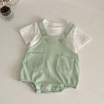 New Baby Clothes  Summer Newborn Boys Girls Rompers Short-Sleeved Harness Infant Clothes Suitable for babies aged 0-18 months