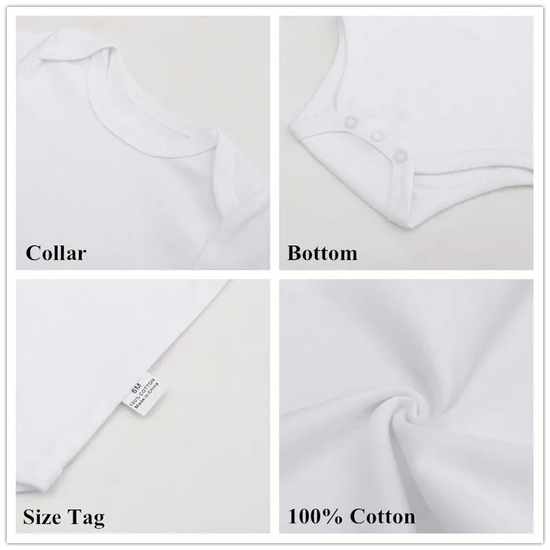 Custom Baby Clothing 100% Cotton Bodysuit Print Your Design Logo Photo Text Customized Neborn Toddler One-Pieces