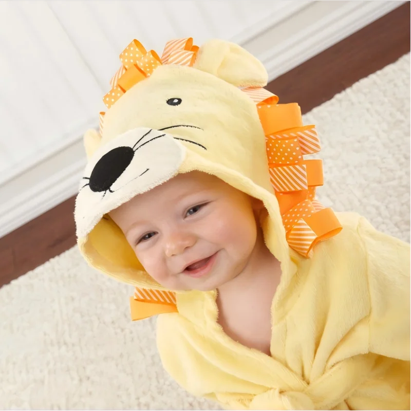 Cotton Baby Robe Bath Towel Cartoon Hoodies Infant Girls Boys Sleepwear Bath Blanket Kids Soft Bathrobe Pajamas Kids Clothing