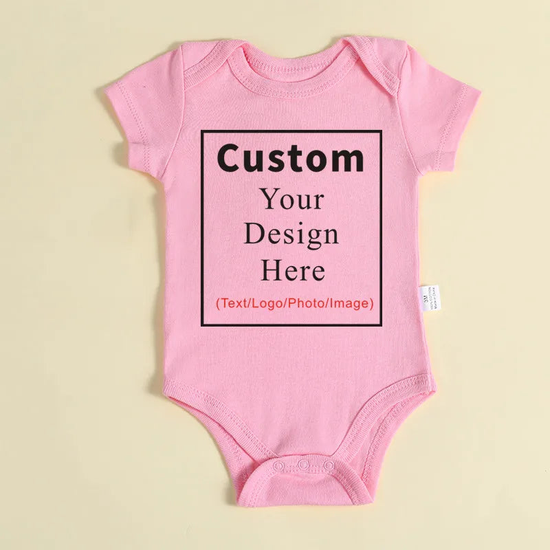 Custom Baby Clothing 100% Cotton Bodysuit Print Your Design Logo Photo Text Customized Neborn Toddler One-Pieces