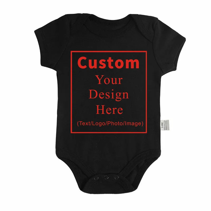Custom Baby Clothing 100% Cotton Bodysuit Print Your Design Logo Photo Text Customized Neborn Toddler One-Pieces