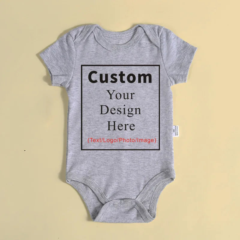 Custom Baby Clothing 100% Cotton Bodysuit Print Your Design Logo Photo Text Customized Neborn Toddler One-Pieces