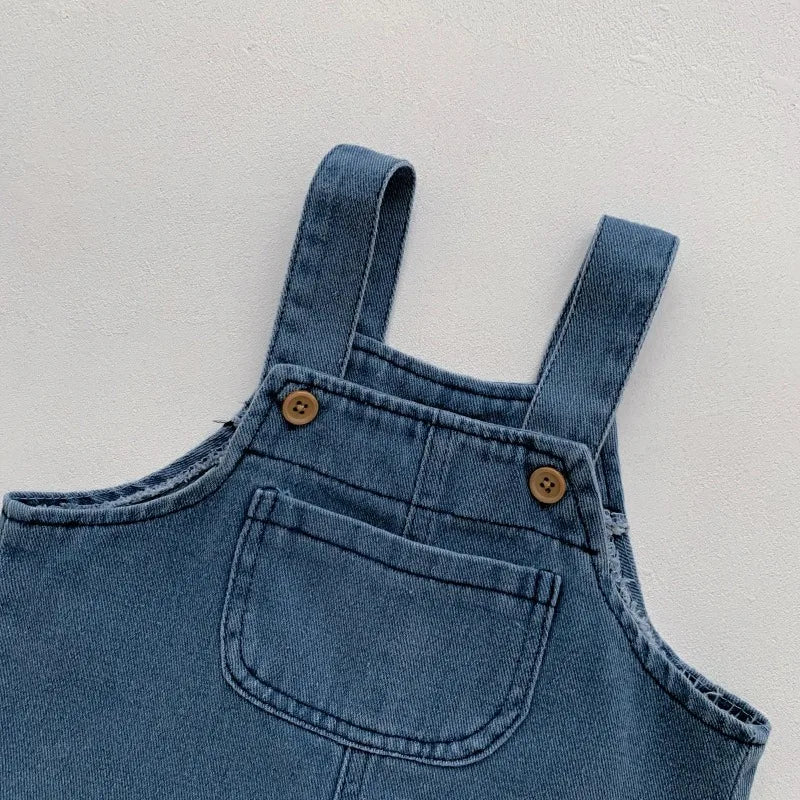 2024 Summer Baby Clothing Set Toddler Girls Clothes Suit Infant Tee and Denim Overall  Boys Outfit