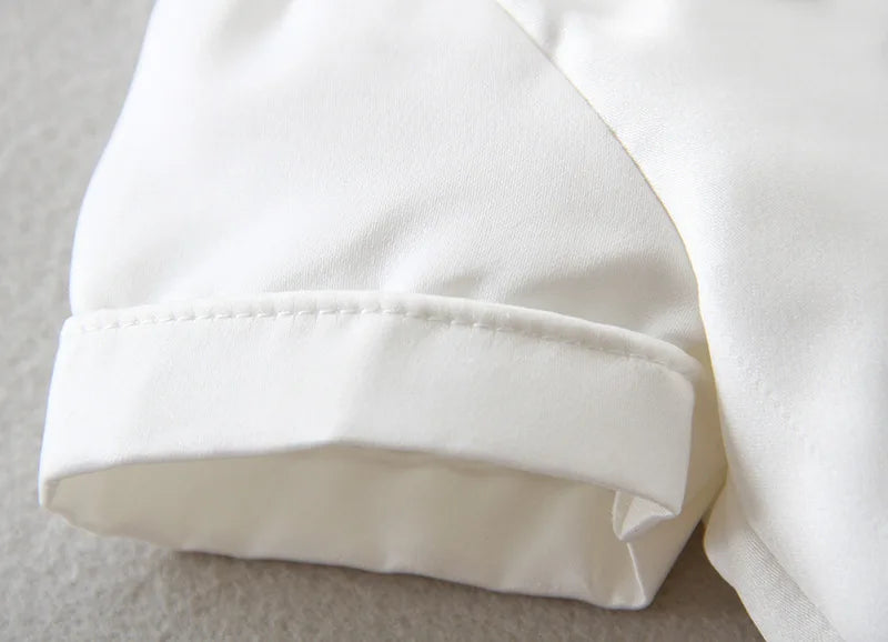 0-2 Years Baby Boys Christening Clothes Infant Toddler White Birthday Outfits with Hat 2pcs Baptism Clothing Set