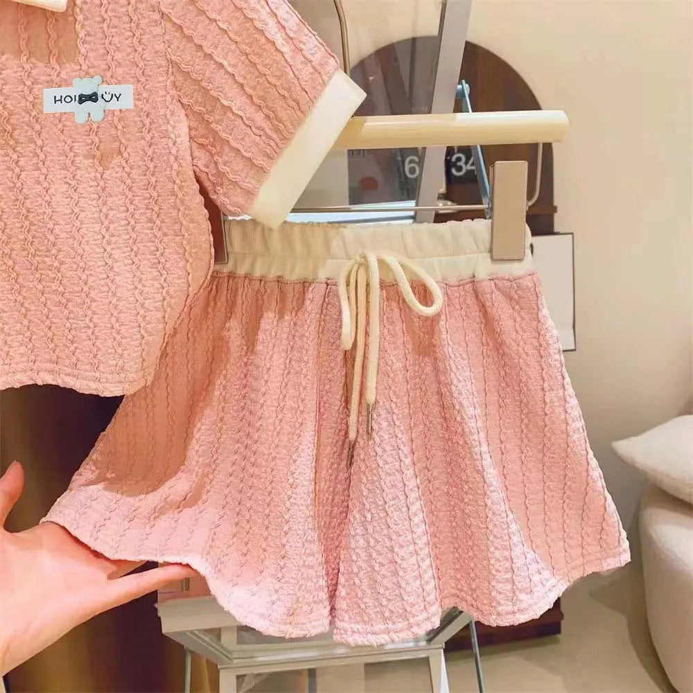 Baby Clothes Set Kids Girls Cute Sweet Casual Short Sleeve Top With Shorts Outfit Summer Fashion Children 's Clothing Sportswear