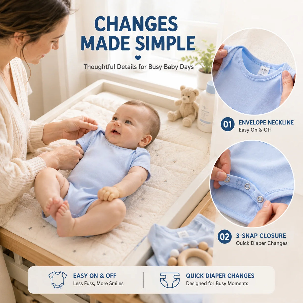 Newborn Baby Boy Clothes 6Pcs Set Infant Bodysuits Romper Pants Bib Hat Soft Baby Clothing Outfit Newborn Essentials 0-12M