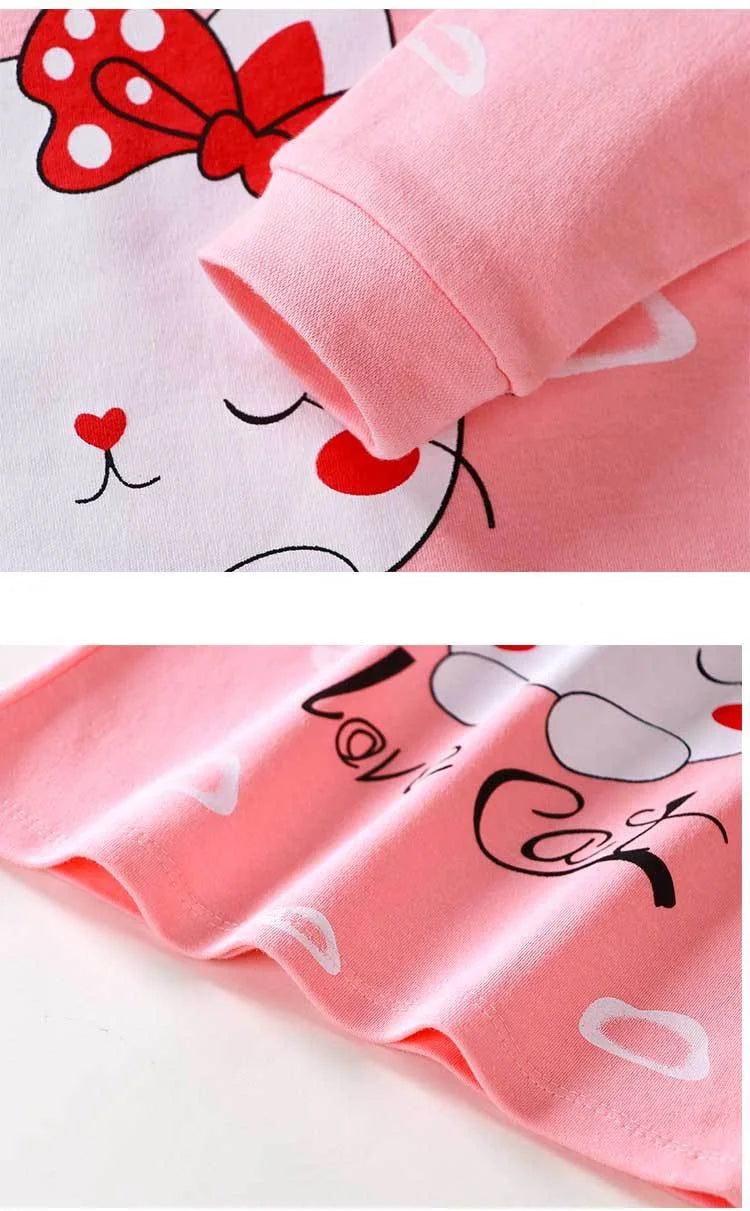 0-5-Year-Old Baby Clothing Pure Cotton Long Sleeved Boys' Home Clothing Pure Cotton Girl Baby T-Shirt Long Pants Pajama Set