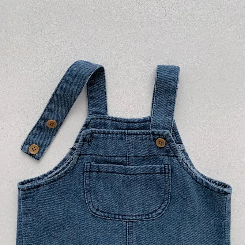 2024 Summer Baby Clothing Set Toddler Girls Clothes Suit Infant Tee and Denim Overall  Boys Outfit