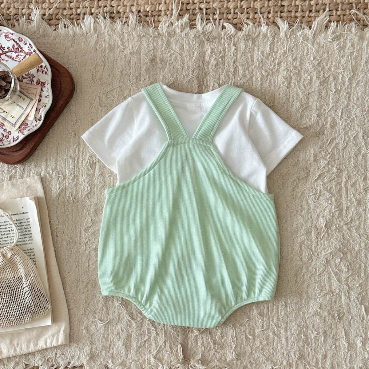 New Baby Clothes  Summer Newborn Boys Girls Rompers Short-Sleeved Harness Infant Clothes Suitable for babies aged 0-18 months