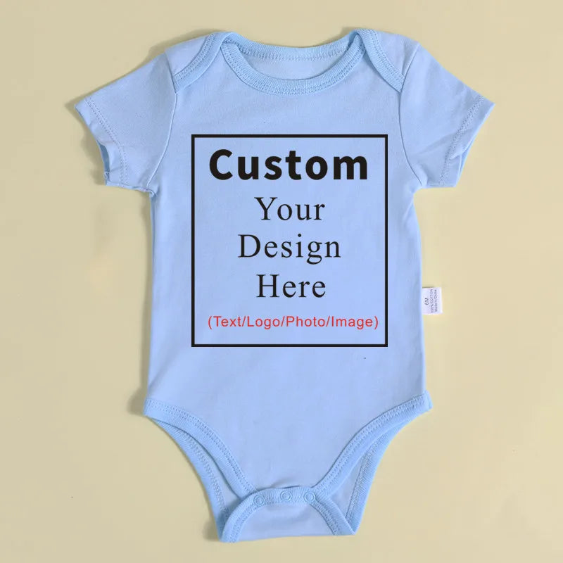 Custom Baby Clothing 100% Cotton Bodysuit Print Your Design Logo Photo Text Customized Neborn Toddler One-Pieces