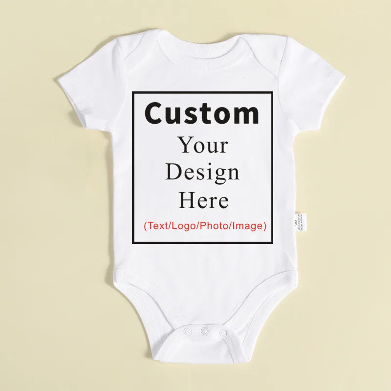Custom Baby Clothing 100% Cotton Bodysuit Print Your Design Logo Photo Text Customized Neborn Toddler One-Pieces