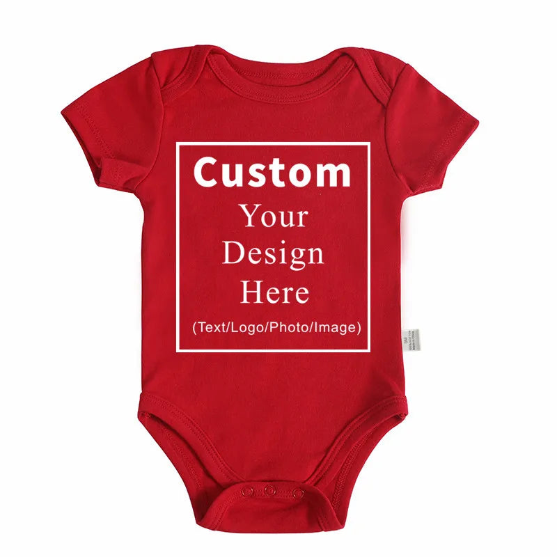 Custom Baby Clothing 100% Cotton Bodysuit Print Your Design Logo Photo Text Customized Neborn Toddler One-Pieces
