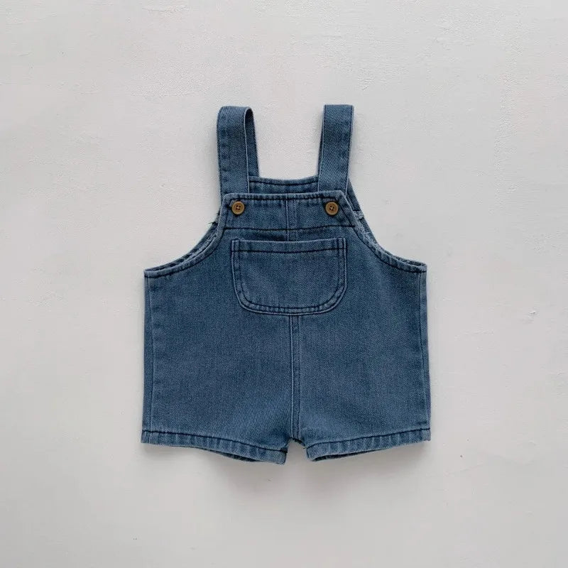 2024 Summer Baby Clothing Set Toddler Girls Clothes Suit Infant Tee and Denim Overall  Boys Outfit